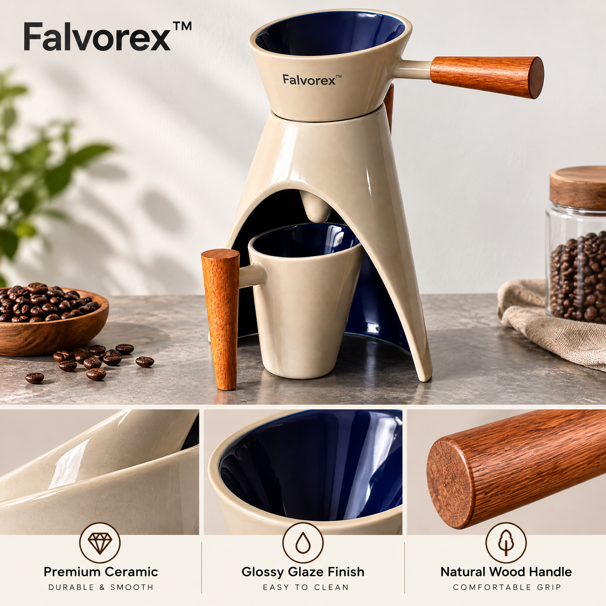 Falvorex™ Sculptural Modern Decorative Accent Piece for Contemporary Homes