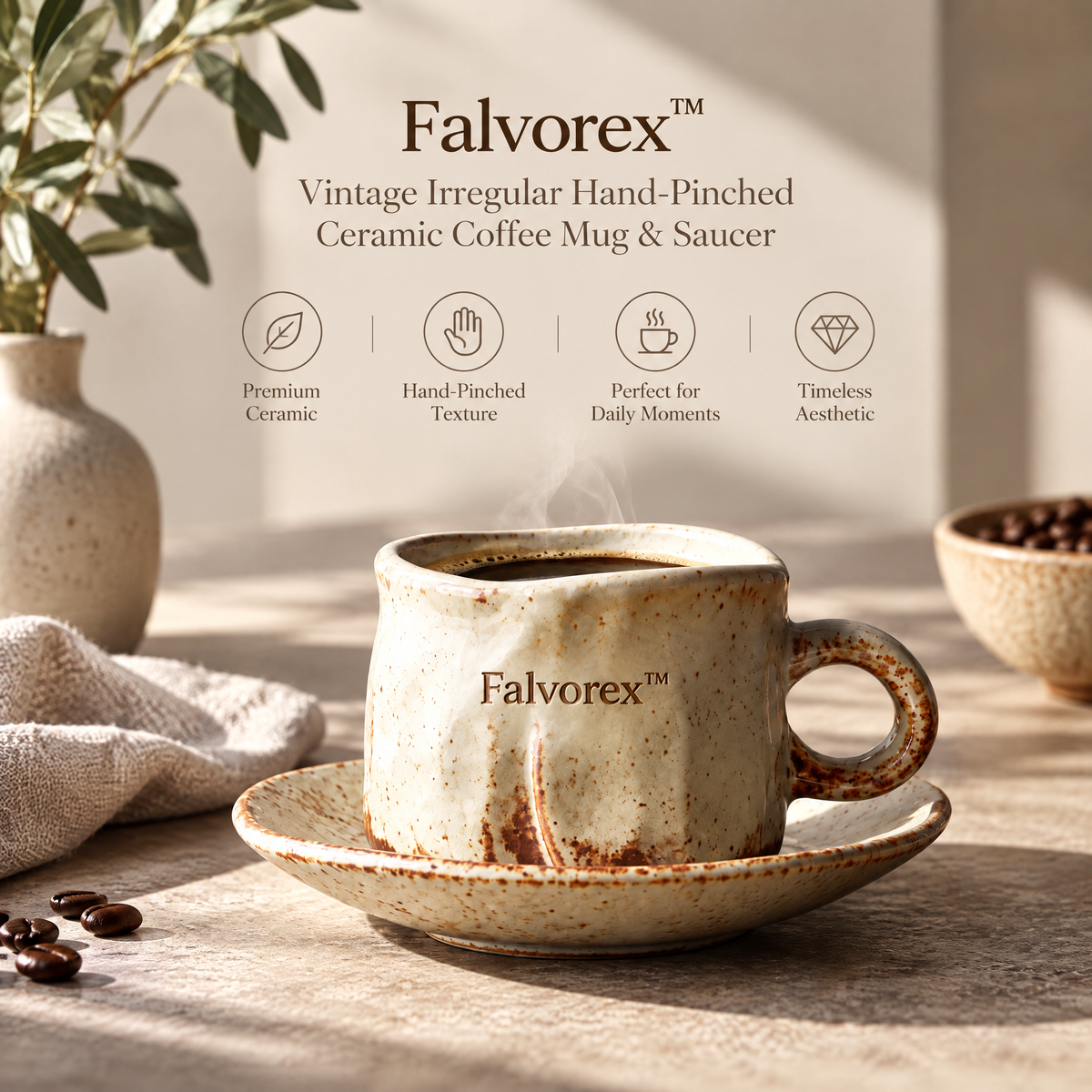 Falvorex™ Organic Sculptural Accent Decor for Modern Living Spaces
