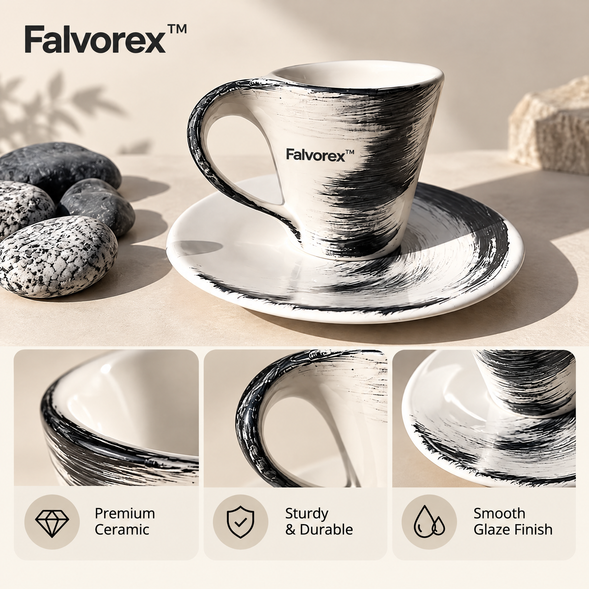 Falvorex™ Modern Sculptural Home Accent Decor for Contemporary Living Spaces