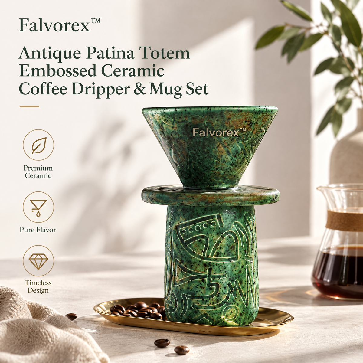 Falvorex™ Contemporary Sculptural Decor Object for Modern Home Styling